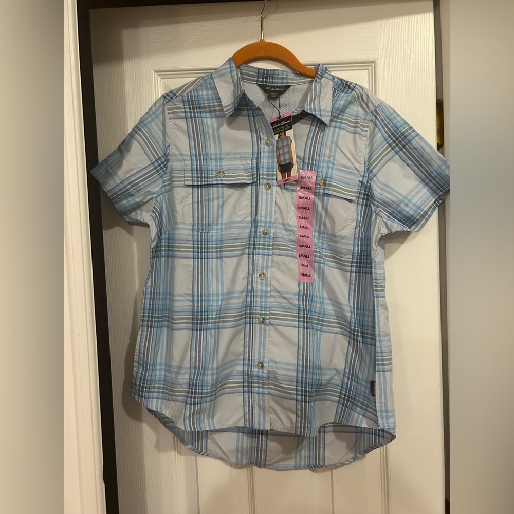 Eddie Bauer Small Blue Adventure Shirt NWT